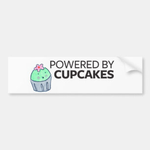 Powered by Cupcakes Bumper Sticker