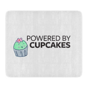 Powered by Cupcakes Cutting Board