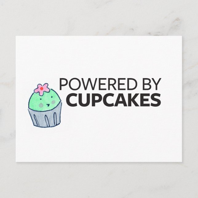 Powered by Cupcakes Postcard (Front)