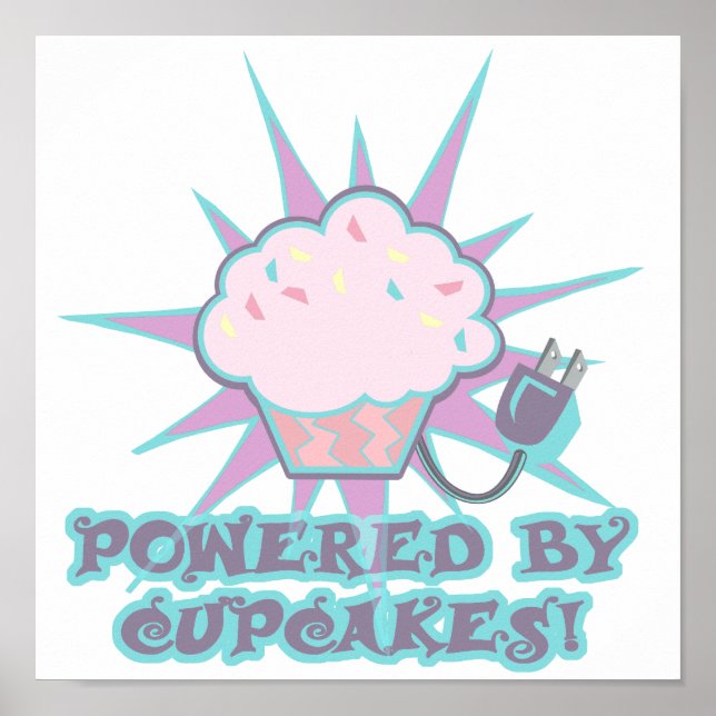 Powered By Cupcakes Poster (Front)