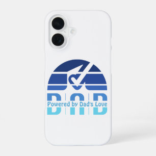 Powered by Dad's Love: Making Memories with Hugs iPhone 16 Case
