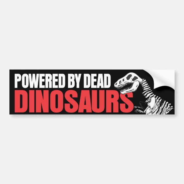 Powered by Dead Dinosaurs Bumper Sticker (Front)