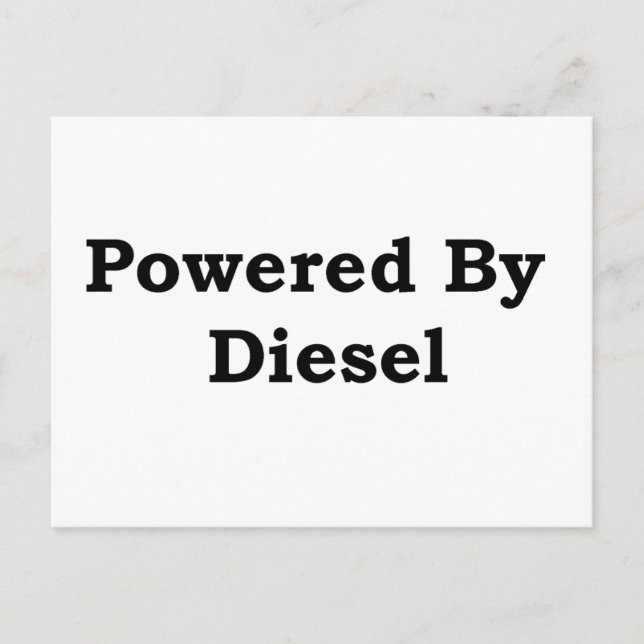 Powered By Diesel Postcard (Front)