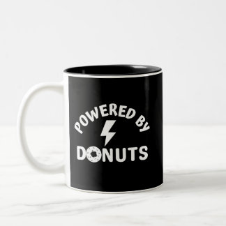 powered by donuts Two-Tone coffee mug