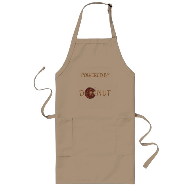 Powered By Doughnut Long Apron (Front)