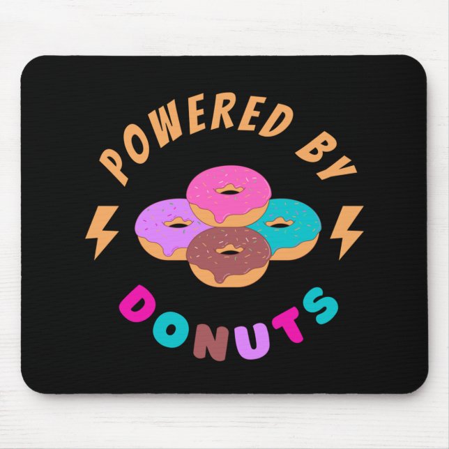 Powered By Doughnuts Mouse Mat (Front)