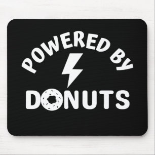 powered by doughnuts mouse mat