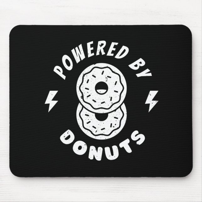 Powered By Doughnuts Mouse Mat (Front)