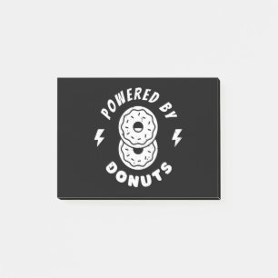 Powered By Doughnuts Post-it Notes