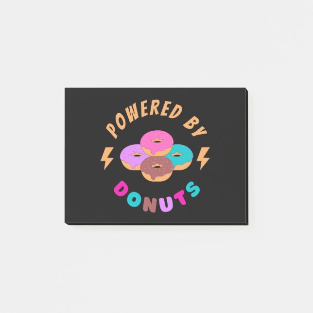 Powered By Doughnuts Post-it Notes (Front)