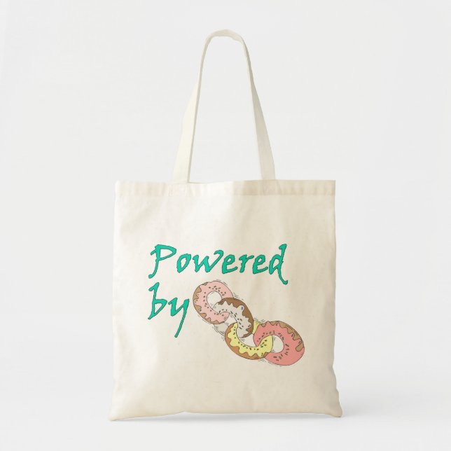 Powered By Doughnuts Tote Bag (Front)