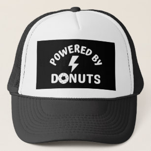 powered by doughnuts trucker hat