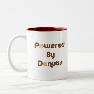 Powered By Doughnuts Two-Tone Coffee Mug