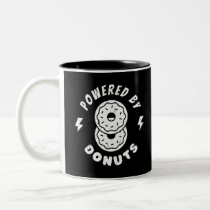 Powered By Doughnuts Two-Tone Coffee Mug