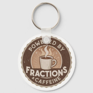 Powered by Fractions & Caffeine Key Ring