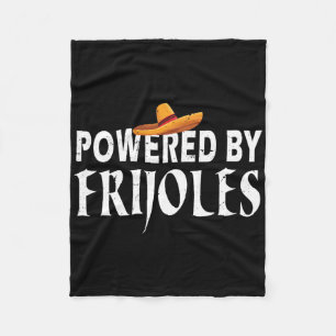 Powered By Frijoles Cinco De Mayo Mexican Kitchen Fleece Blanket