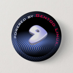 POWERED BY Gentoo Linux 6 Cm Round Badge