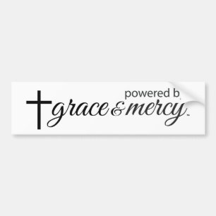 Powered By Grace & Mercy Bumper Sticker