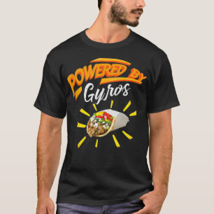 Powered By Gyros Cute Mediterranean Dish Gift T-Shirt