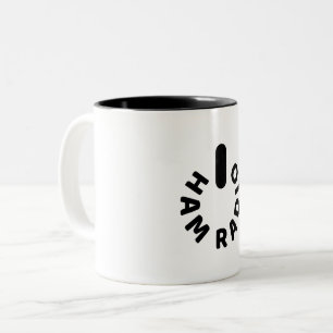 Powered by HAM Radio Two-Tone Coffee Mug