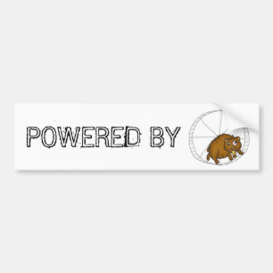 POWERED BY HAMSTER BUMPER STICKER