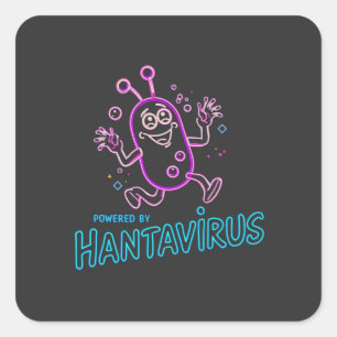 Powered by Hantavirus Square Sticker