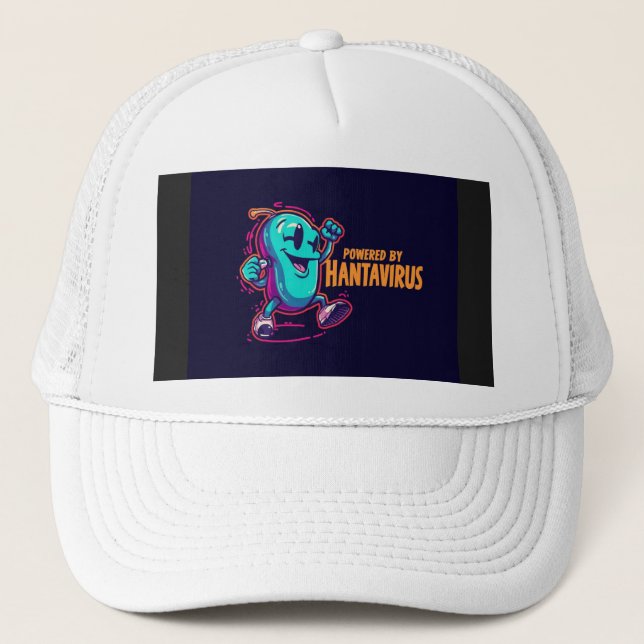 Powered by Hantavirus  Trucker Hat (Front)