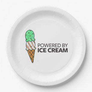 Powered by Ice Cream Paper Plate