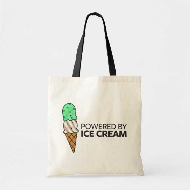 Powered by Ice Cream Tote Bag (Front)