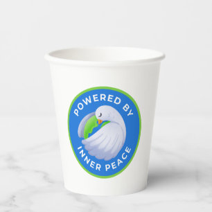 Powered by Inner Peace Dove Balloon Paper Cups
