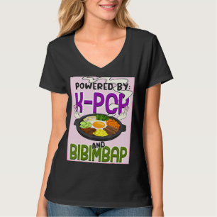 Powered By K Pop And Bibimbap Kpop Finger Heart T-Shirt