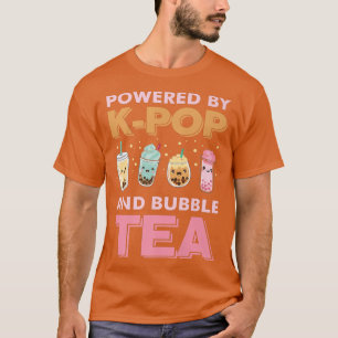 Powered By K-Pop and Bubble Tea Boba Korean Music T-Shirt
