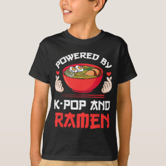 Powered by K-pop and Ramen Kpop Merch Merchandise  T-Shirt