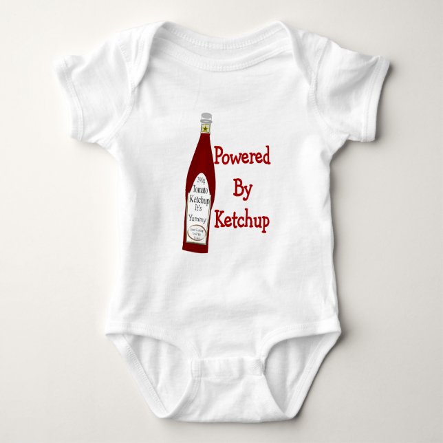 Powered By Ketchup Baby Bodysuit (Front)