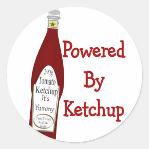 Powered By Ketchup Classic Round Sticker