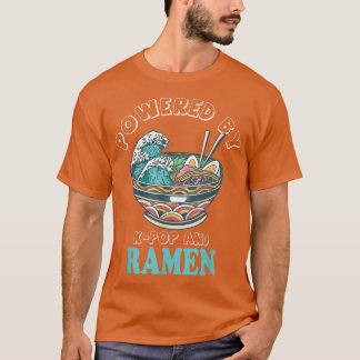 Powered by Kpop and Ramen Anime  T-Shirt