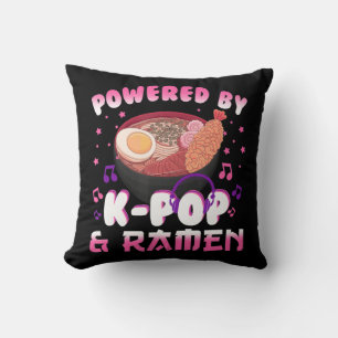 Powered by Kpop and Ramen Kpop Kawaii Anime Gift G Cushion