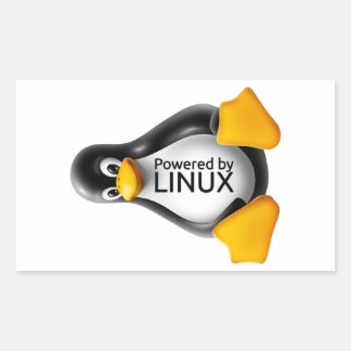 Powered by Linux Rectangular Sticker