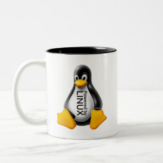 Powered by Linux Two-Tone Coffee Mug