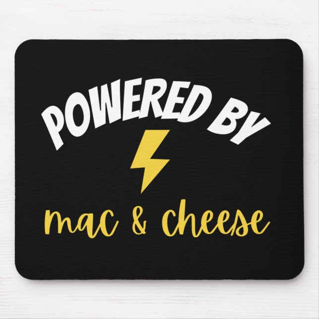 Powered By Mac and Cheese Mouse Mat (Front)