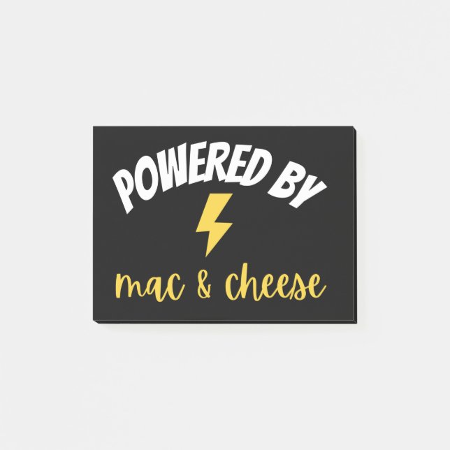 Powered By Mac and Cheese Post-it Notes (Front)