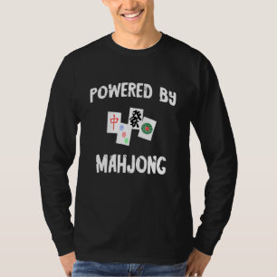Powered By Mahjong Tiles Chinese Game Set Card Mah T-Shirt