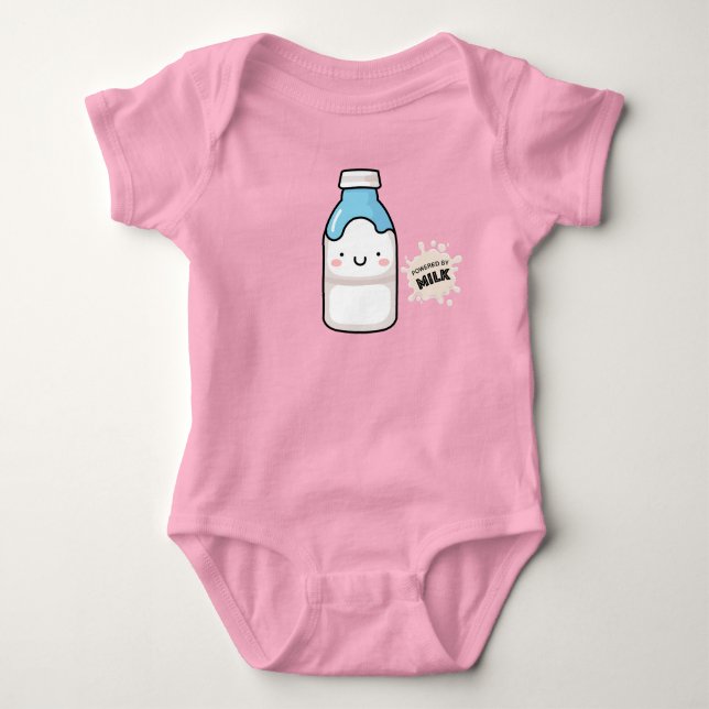 Powered by Milk Baby Bodysuit (Front)
