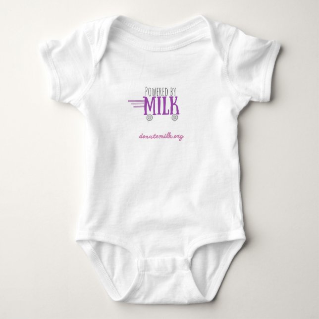 Powered by Milk Baby Bodysuit (Front)