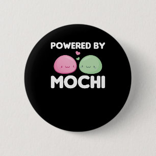 Powered By Mochi - Kawaii Mochi Ice Cream 6 Cm Round Badge