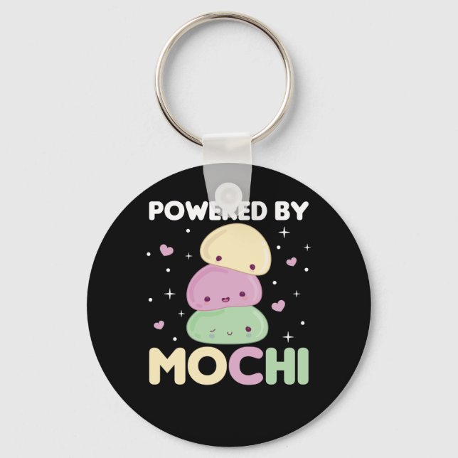 Powered By Mochi - Kawaii Mochi Ice Cream Key Ring (Front)