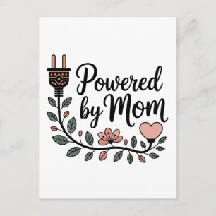 Powered By Mom Announcement Postcard