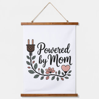 Powered By Mom Hanging Tapestry