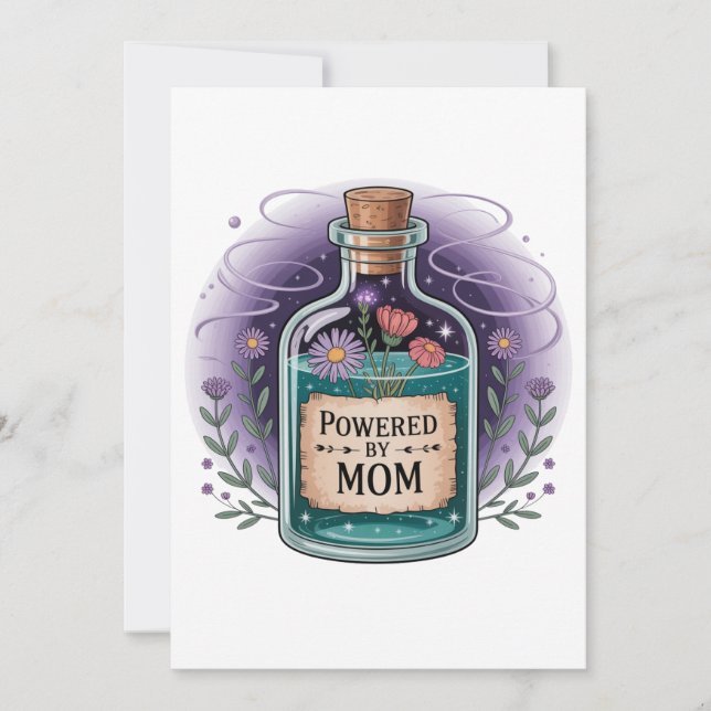 Powered By Mom Invitation (Front)