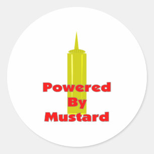 Powered by Mustard Classic Round Sticker